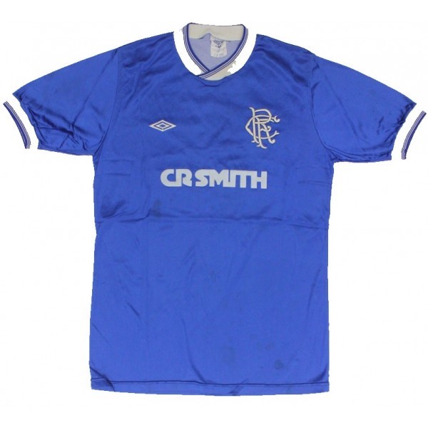 Heimtrikot Thailand Rangers Retro 1984 1987 Blau Günstige Fußballtrikots